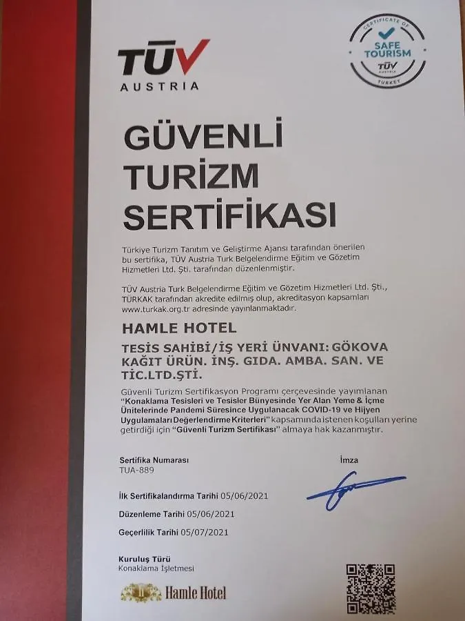 ***  Hamle Hotel Akyaka  Turkije